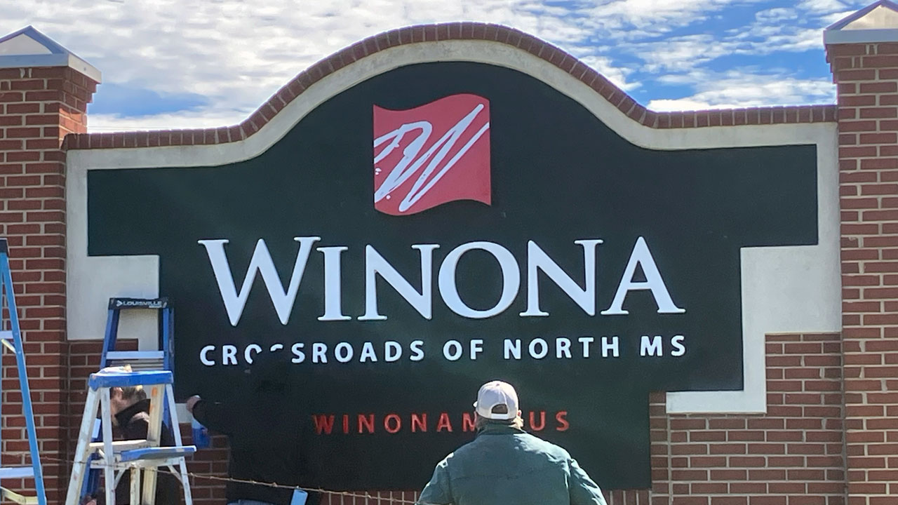 Winona Mississippi Highway Signage